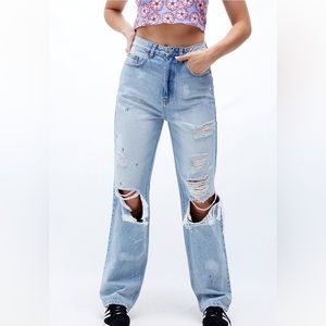 Pacsun Eco Light Blue Distressed ‘90s Boyfriend Jeans Women